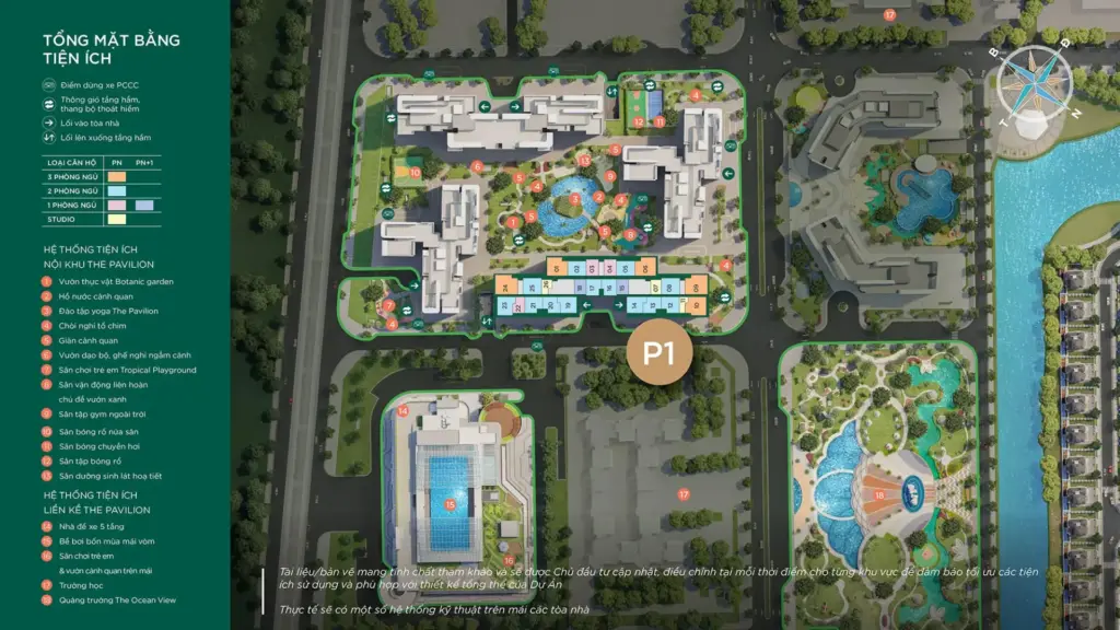 Cho thuê căn 3n đồ nguyên bản chủ đầu tư giá 12tr toà P1 Vinhomes Ocean Park